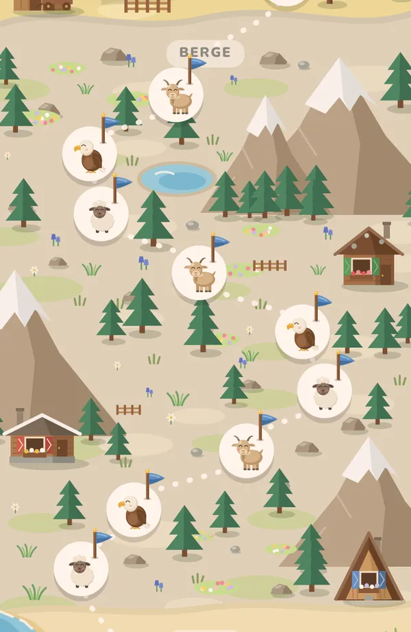 Kartenausschnitt: Berge